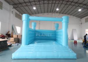 Best PVC Material Inflatable Bouncy Jumping Castle Blue Slide Commercial Castle Inflatable Kids Bounce House wholesale