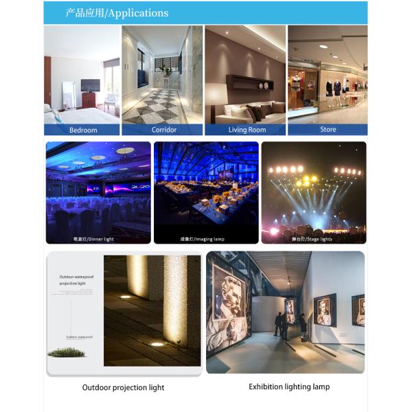 2828 30W COB LED Chip Warm White 3000K-3500K Ra96 Mirror Aluminium