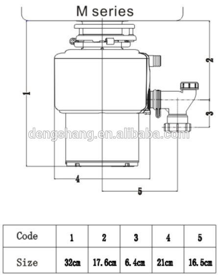 kitchen food waste disposer diagram