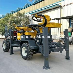 China Borehole Drilling Machine Wheel Type Portable Water Well Drilling Rig on sale