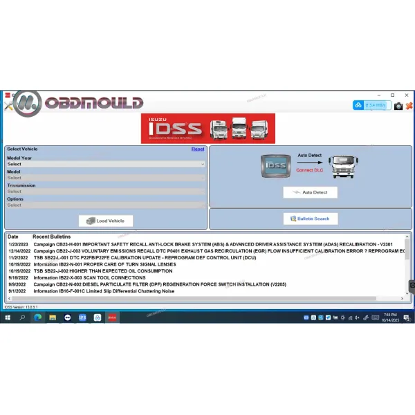 Isuzu IDSS Diagnostic Tool 2025 Software Version with All-in-one Hardware and Software for Multi-language Support