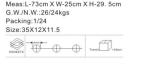 White Color 16 sheets metal adjsutbale 3 holes paper puncher with Ruler