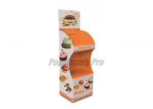 Best 2 Tier Beautiful Cardboard Merchandising Displays Litho-Graphic Printed For Sweat Cakes wholesale