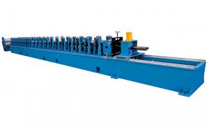 China 11Kw Main Motor Power GCr15 Roller Door Frame Roll Forming Machine Single Chain Drive on sale