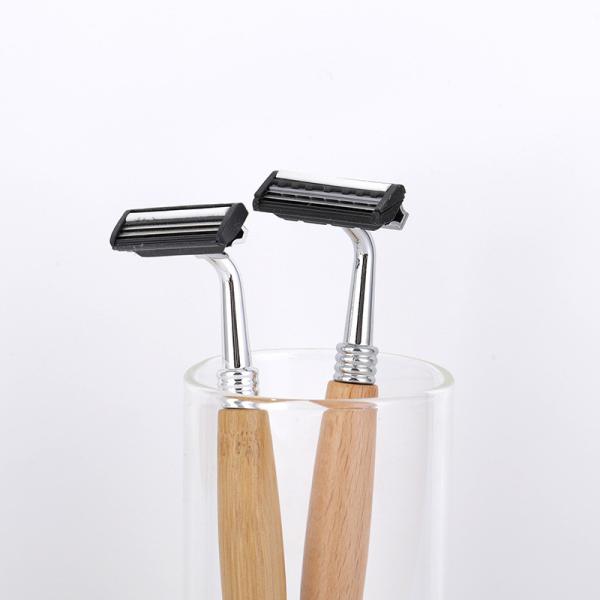 DG-091BR1 Bamboo Handle Razor Compostable Eco Friendly Shaver