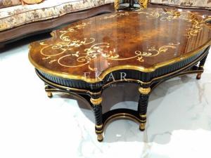 Best Wholesale Chinese Style Antique Square Gold Tea Table TT-028A wholesale