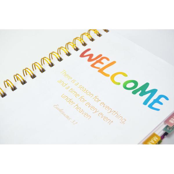 Custom Floral A5 Offset Paper Composition Spiral Notebook with 40-80 Inner Pages