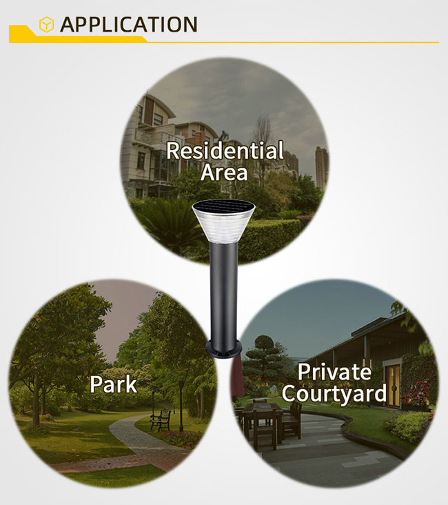 15W IP65 LED Solar Energy Lawn Lamp , Outdoor Courtyard Solar Lights