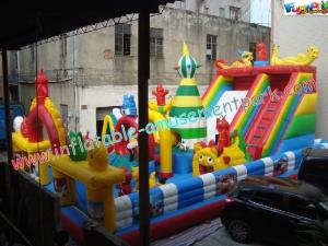 Best Commercial Large 0.55mm PVC Inflatable Giant Amusement Park Funcity Equipments For Kids Funny wholesale