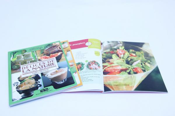 Cheap A4 Full Color Recipe Printing Services With Spot UV , Perfect Binding for sale