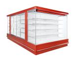 Square Island Open Display Refrigerator With Streaming Design / Multideck