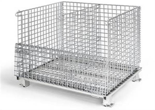 Cheap Stackable Metal Foldable Wire Mesh Container Stainless Steel Material for sale
