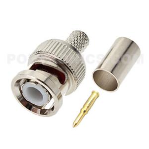 China BNC-6059 Three-Piece BNC Male Crimp Connector to RG59 CCTV Coaxial Cable on sale
