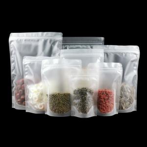 China Clear PE Zip Lock Stand Up Pouch Bags SGS Approved For Food Packaging on sale
