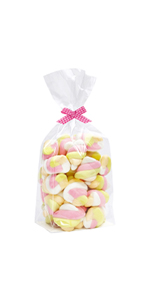 cellophane treat bags flat bottom
