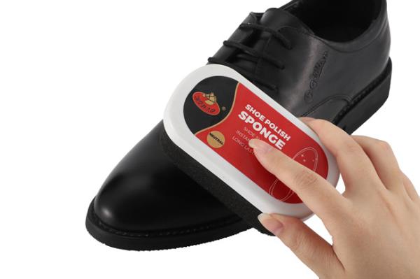 Cheap Shoe Shine Sponge Round At Both Ends Leather Shoes Quick Shine Instant Shoe Polish Customization For 3000 PCS / Color for sale