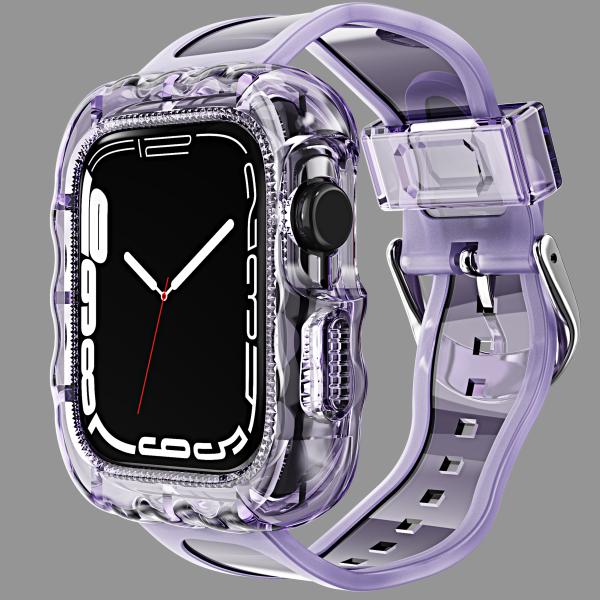 Fashionable 6 Colors TPU Loop Replacement Sport Bands for Apple Watch 7 and Affordable