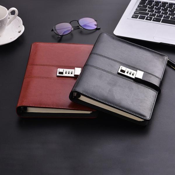 Cheap A5 CODE BOOK NOTEBOOK WITH LOCKING LEDGER CARD CARD CODE BOOK LOOSE-LEAF SECRET DIARY for sale