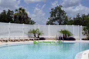 White vinyl semi privacy fence, Vinyl Pool Fencing, Vinyl Garden Fence Panels