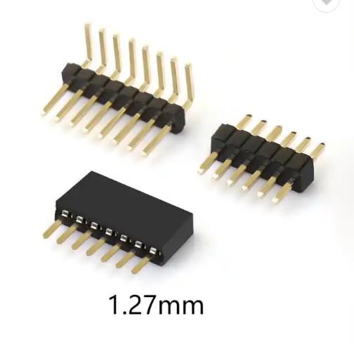 Cheap Round 1.27mm Male Female Straight Pin Header 2-40p Dip Smt Single Row PCB 2mm 2.54mm for sale