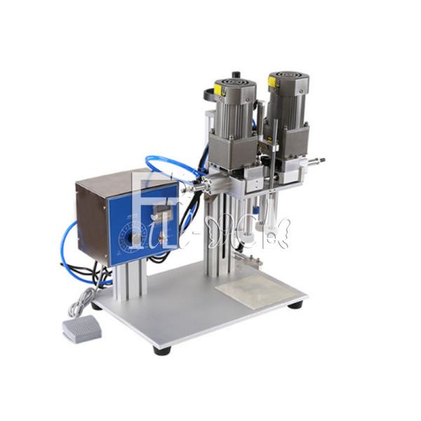 Semi Auto Desktop Pneumatic Screw Capping Machine For Spray Plastic Bottle