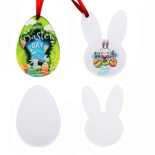Sublimation Acrylic Pendant Easter Bunny Egg Single Sided DIY