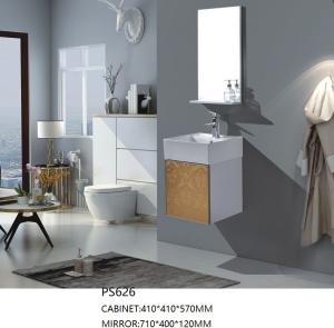 Best Pvc Wall Hung Vanity Units With Mirror , Modern Wall Mounted Bathroom Vanity wholesale