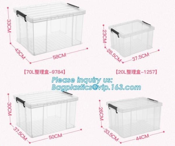 Cheap Household Multi-function Large Size Clear Plastic Storage Box Sundry Clothes Storage Box With Lid, First Aid Plastic Tra for sale