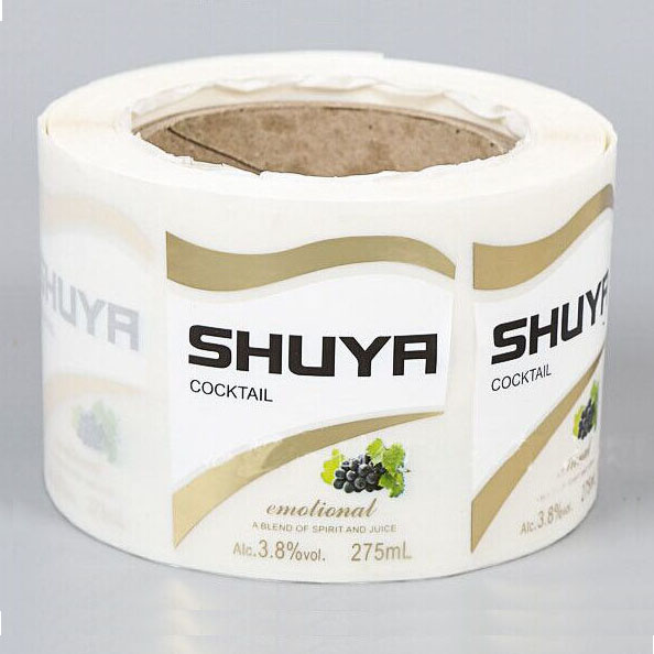 printed self adhesive labels on a roll