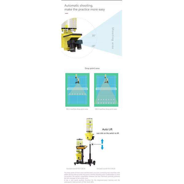 240W S8025 Badminton Shuttlecock Shooting Machine LED Screen Control