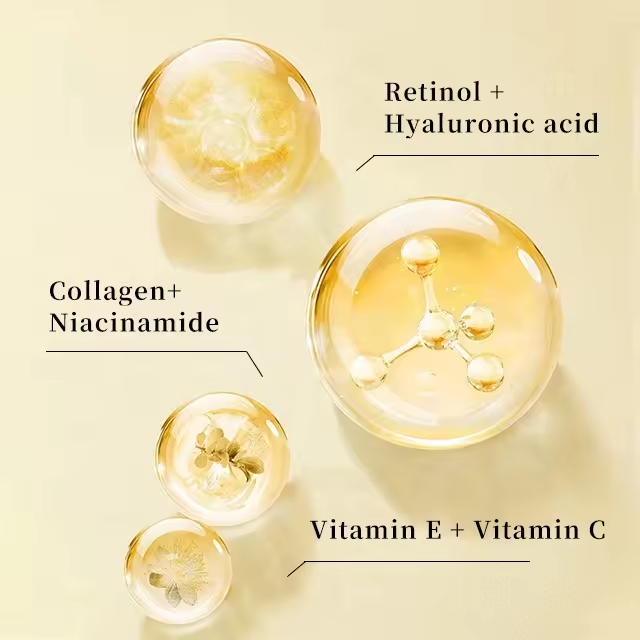 OEM ODM Anti-Aging Skin Care Serum with Retinol & Vitamin C Whitening Brightening Acne Treatment Lightening Spots for Men Women