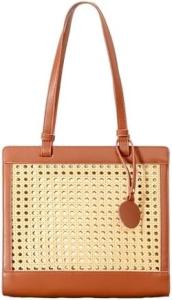 China STRAW BEACH BAG FOR WOMEN SUMMER WOVEN RATTAN TOTE BAG STRAW PURSES AND HANDBAGS FOR VACATION WITH PENDANT on sale