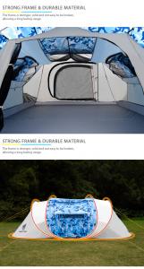 Best Camouflage 6 Person L360cm Pop Up Camping Tent wholesale