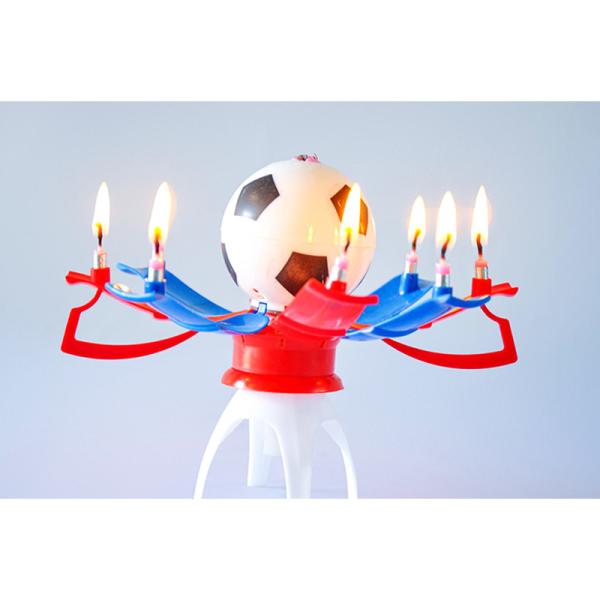 Cheap Customized Football Musical Birthday Candles Paraffin Wax Material for sale