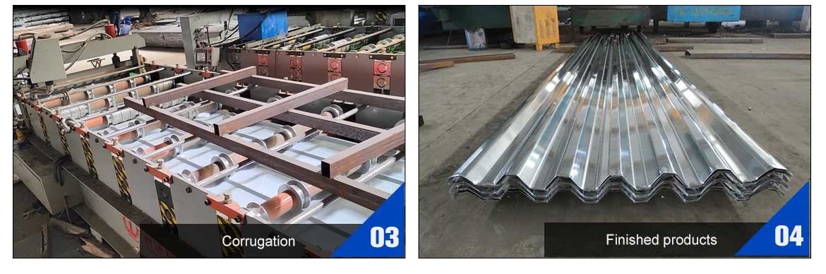 corrugation wave shape galvanized steel roofing sheets 