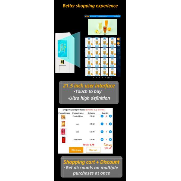 Intelligent Digital Water Hot And Cold Drink Vending Machine For Snack
