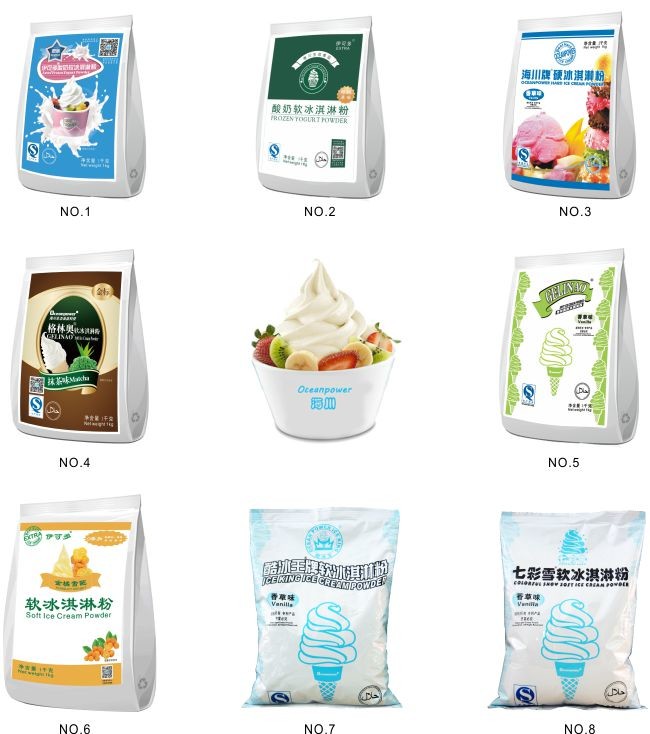 Green tea Matcha soft ice cream powder supplier OceanPower Gelinao Halal HACCP