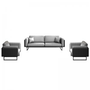 China OEM Light Luxury Italian Modern Leather Sofa Coffee Table Set for Office Furniture on sale