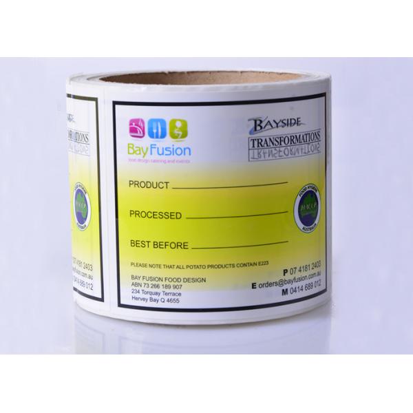 Printing custom waterproof food grade self adhesive paper labels