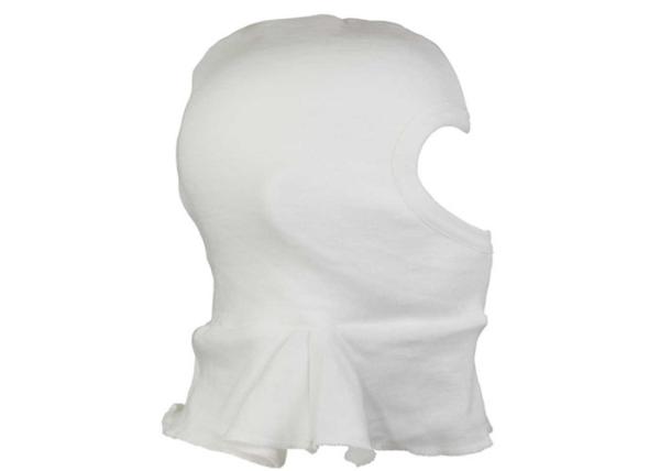 Cheap Cotton White Balaclava Face Cover , Sedex Audit Wrinkle Free Full Face Balaclava for sale