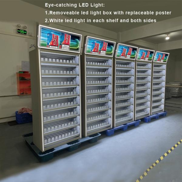 Satom Customized ABS Tobacco Display Cigarettes Display Unit Cigarette Pusher And Door