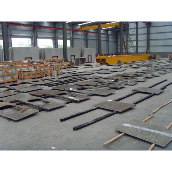 Desert Gold Color Stone Granite Countertops Vanity Table Top Personalized Design