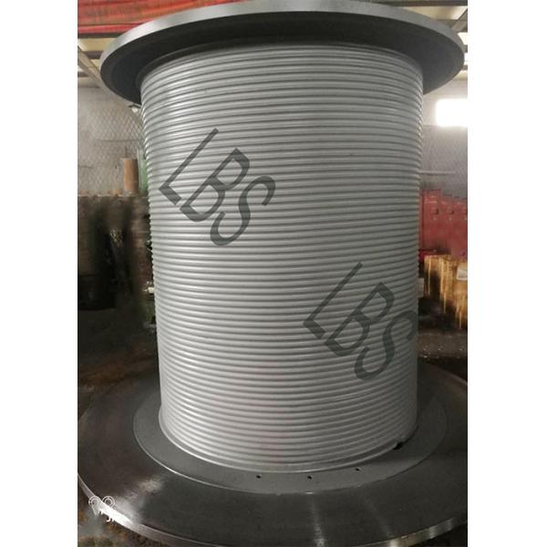 Tower Crane Winch Grooved Drum With Brake Belt Customized