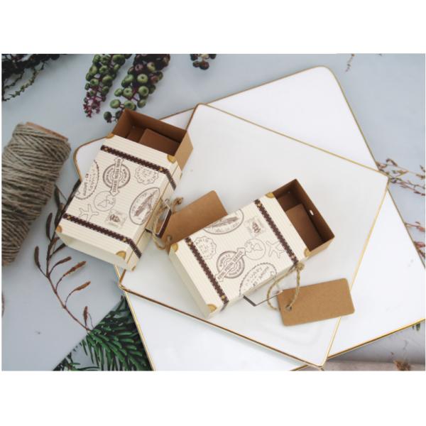 Suitcase Shaped Paper Candy Chocolate Bomboniere Boxes