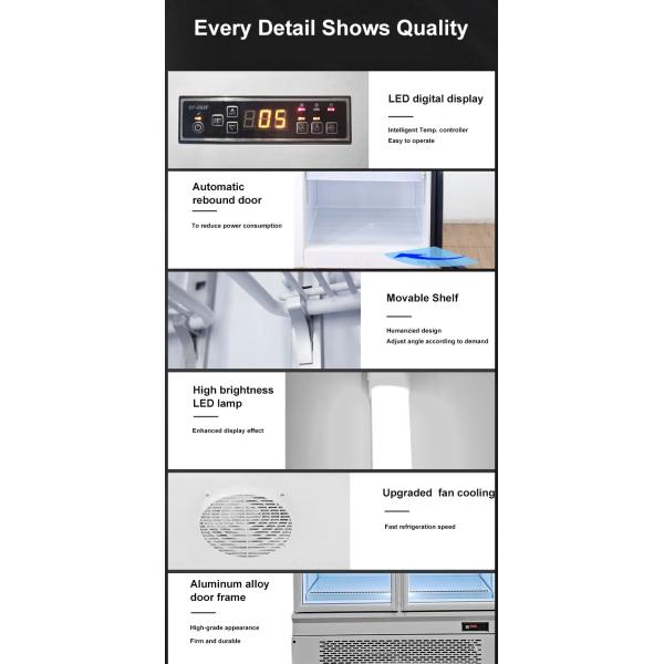 Energy Efficient 1 2 3 Glass Door Freezer With Quick Auto Back Door