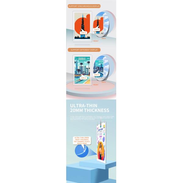 43" 55" Floor Standing Wireless Network Advertising Kiosk Digital Signage Advertising Machine