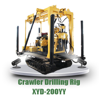 HZ-200YY small well drill rig compacted with mud pump, diesel engine with electrical start