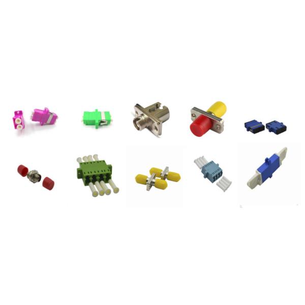 PC ABS Shell LC To LC Coupler Single Mode Green For FTTH FTTB FTTX Network