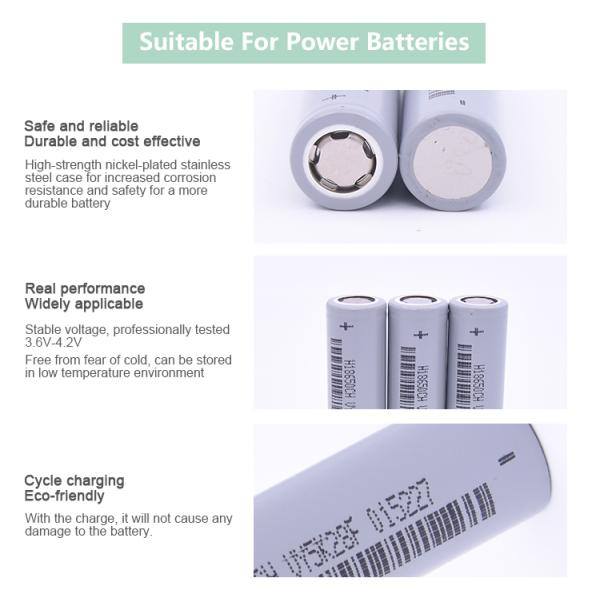 Deep Cycle Rechargeable Li Ion Battery 18650 2600Mah 3.7V Cylindrical Lithium Ion Battery Cell