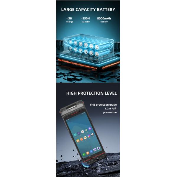 Android 13 PDA RFID Reader Industrial Handheld PDA Device 20M Distance With 200 Tags Per Second